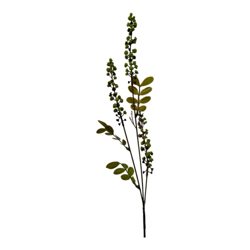 Beeren Kunstblume Zweig 70cm grün