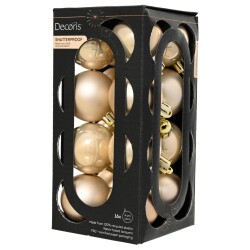 Baumkugel 16er-Set Polystyren 4cm peach-pearl