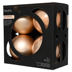 Baumkugel 4er-Set Polystyren 10cm peach-pearl