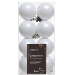 Baumkugel 16er-Set Polystyren 4cm weiss