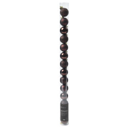 Baumkugel 14er-Set Kunststoff 3cm trueffelschwarz