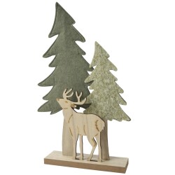 Baum Deko Filz 42x26cm grün
