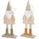 Weihnachtsmann mit Lichterkette 2ass Holz 38cm natur