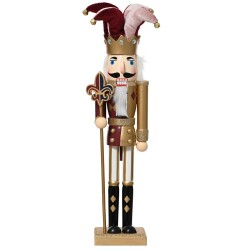 Nussknacker Malon Holz 40cm burgundy