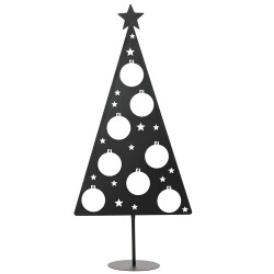 Weihnachtsbaum Metall 100x45cm schwarz