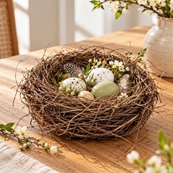 Nest Osterdeko Natur 10x25cm